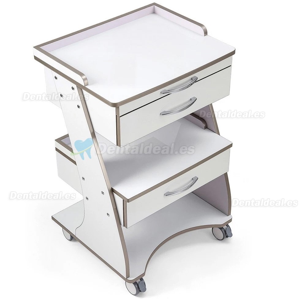 Dentech G06 Carro Dental con Armario de Almacenamiento y Bandeja de Instrumental con Doble Caj&oacute;n